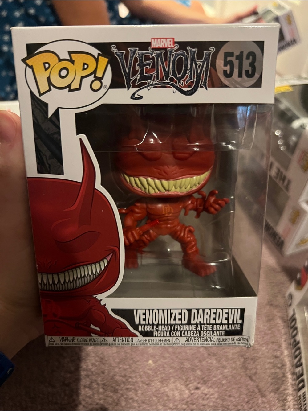 Marvel Venomized Daredevil Red Vinyl Figure with Yellow Teeth